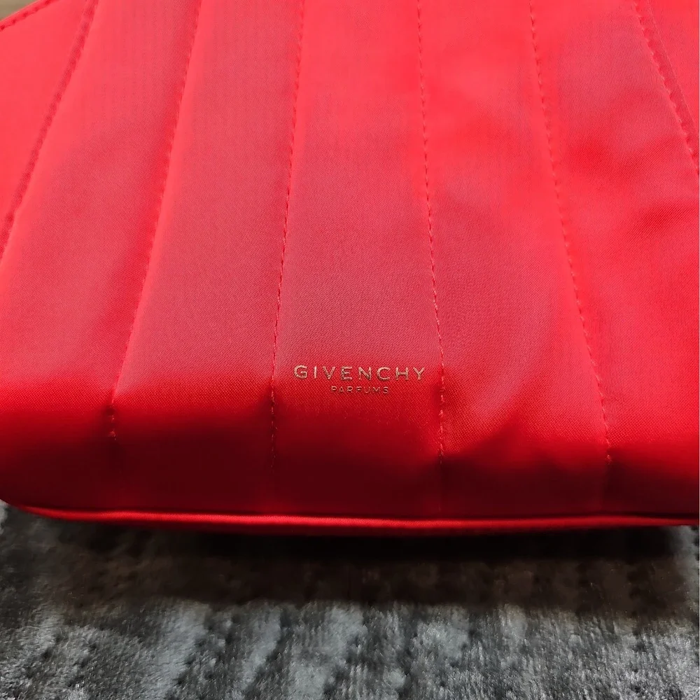 Women's ladiesNEW GIVENCHY Parfums Limited Edition RED Makeup Bag Cosmetic Pouch